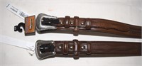2-NEW MENS LEATHER BELTS ! R-4