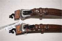 2 NEW MENS LEATHER BELTS ! R-4