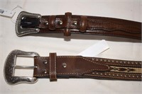 2-NEW MENS LEATHER BELTS ! R-4