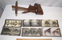 ANTIQUE STEREO VIEWER & CARDS ! R-1-1
