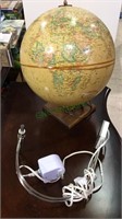 Replogle world globe, & wall light that needs