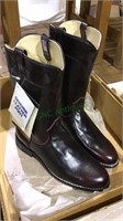 Like new boots in the box, black cherry roper,