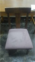 Vintage Wooden Padded Seat Chair