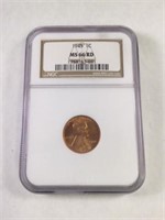 1945 1 CENT LINCOLN PENNY MS66 RD
