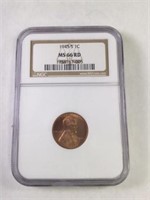 1945S 1 CENT LINCOLN PENNY MS66 RD