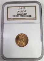 1944 1 CENT LINCOLN PENNY MS66 RD