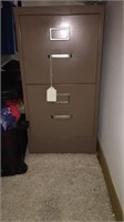 2- Two drawer metal filing cabinet