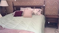 Queen size bed set with headboard and frame,