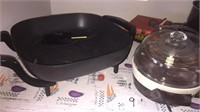 Rival electric skillet, George foreman grilling