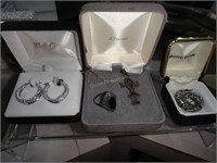 Sterling Earrings, Necklace & Rings