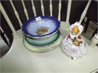 Portrait Plates, Fruit Bowls & Porcelain Girl W/ H