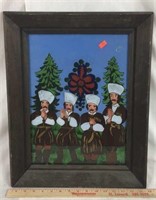 Framed Hand Painted Cossack Art
