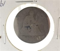 1854 SILVER SEATED QUARTER