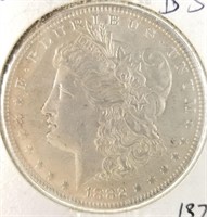 1882 MORGAN SILVER DOLLAR COIN STRONG GRADE