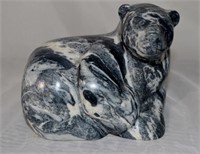 Inuit Soapstone "Bear" Carving - Signed