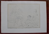 Pablo Picasso Lithograph "Danses" 13.2.54