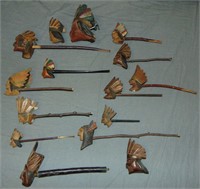 Wood Carved Pipes.