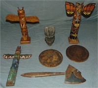 Wooden Native American Lot.