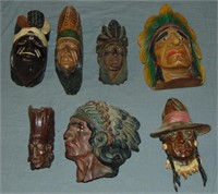 Wood Carved Native American Lot.
