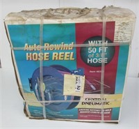 Central Pneumatic auto rewind hose reel with 50ft