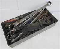 Assortment of wrenches, adjustable wrench,