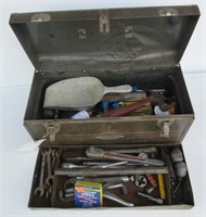 Vintage Craftsman handheld toolbox with contents