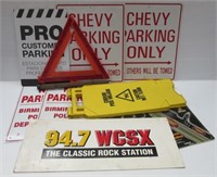 (7) Plastic signs that includes, Chevy Parking