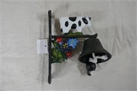 NEW CAST IRON BELL WITH COW