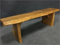 Rustic Driftwood Bench