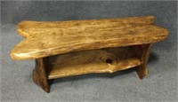 Rustic Driftwood Bench w/ Hearts