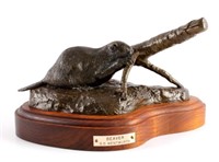G.C. Wentworth Beaver Bronze Sculpture