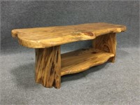 Rustic Driftwood Bench