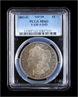 1883-O Morgan Silver Dollar MS63 PCGS Graded