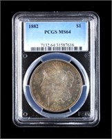 1882-P Morgan Silver Dollar MS64 PCGS Graded