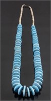 Navajo Turquoise Disc Bead & Heishe Bead Necklace