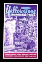Original Yellowstone Park Snowmobile Tour Poster