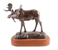 Original Bob Scriver Bronze Moose Sculpture