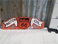 Phillips 66 motor oil tin sign
