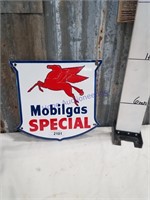 Mobilgas Special enamel sign