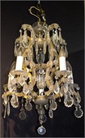 Maria Theresa Chandelier, Gilt Metal & Crystal