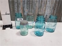 Blue jars (6)