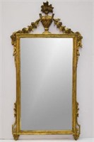 Neoclassical-Manner Wall Mirror, Giltwood, Urn-Top