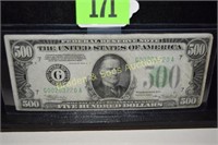 US SERIES 1934A $500.00 FEDERAL RESERVE NOTE