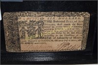 RARE $6.00 COLONIAL NOTE FROM ANNAPOLIS MARYLAND