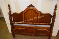 CIRCA 1940'S FULL SIZE HEADBOARD AND FOOTBOARD