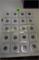 GROUP OF 20 LIBERTY HEAD SILVER DIMES