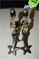 DOUBLE MOUNTED MCCHESNEY STYLE WESTERN SPURS