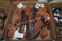 GROUP OF 20 HIGH QUALITY LEATHER SPUR STRAPS