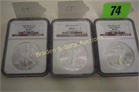 US 2005, 2006 AND 2009 NGC GRADED MS69