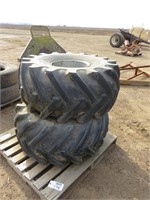 (2) 21.5L x 16.1 Tractor Tires and Rims